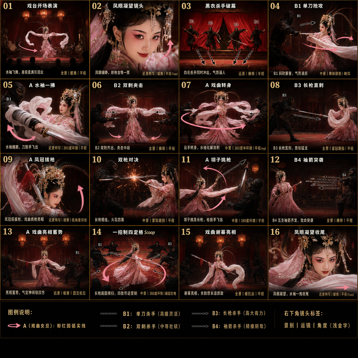戏曲女帅 vs 四名杀手